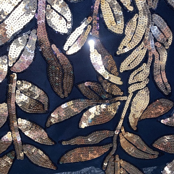 MAEVE SHORT-SLEEVE SHEER EMBELLISHED MINI DRESS - Picture 6 of 10